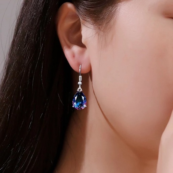 Sterling Silver Mystique Topaz Earrings - Picture 2 of 3